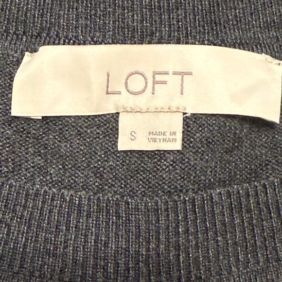 LOFT Black and Tan Striped Swing Wool Blend Sweater Dress S - Picture 4 of 5